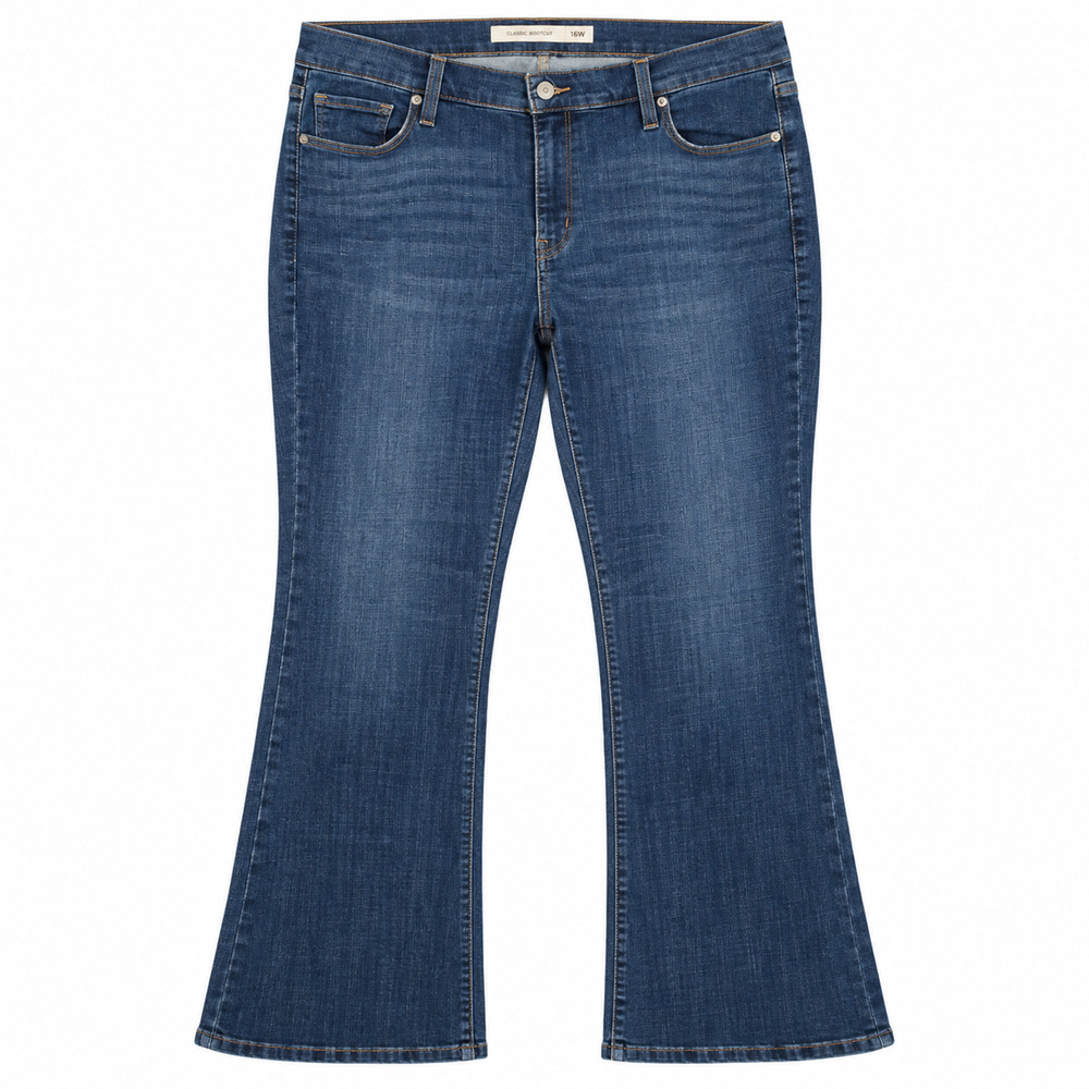 Levi's Classic Bootcut Jeans Womens Plus Size 16W Blue Mid Rise Stretch Denim